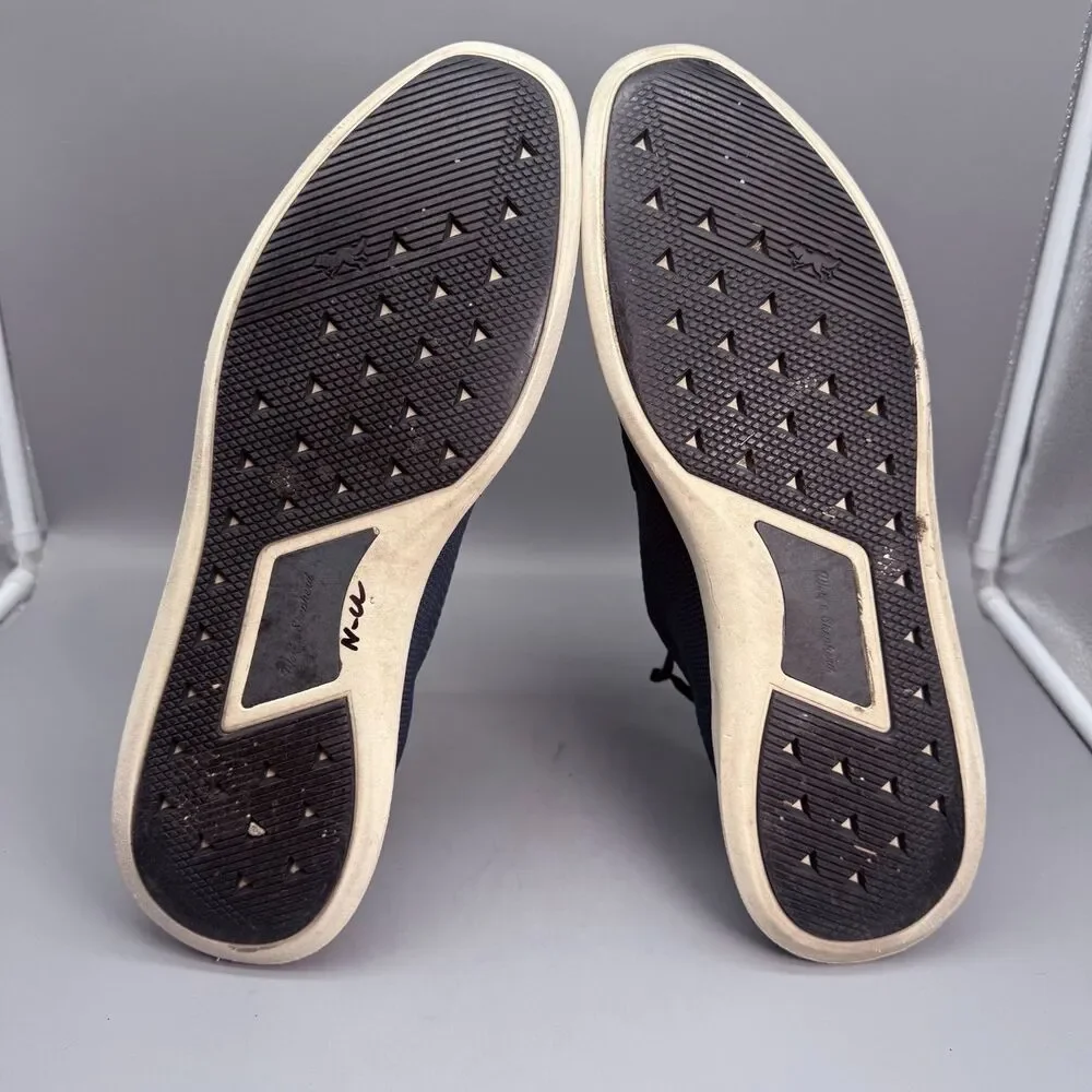 Wolf & Shepherd Swift Knit Mens 14 Navy White Mesh Low Top Derby Sneakers Shoes